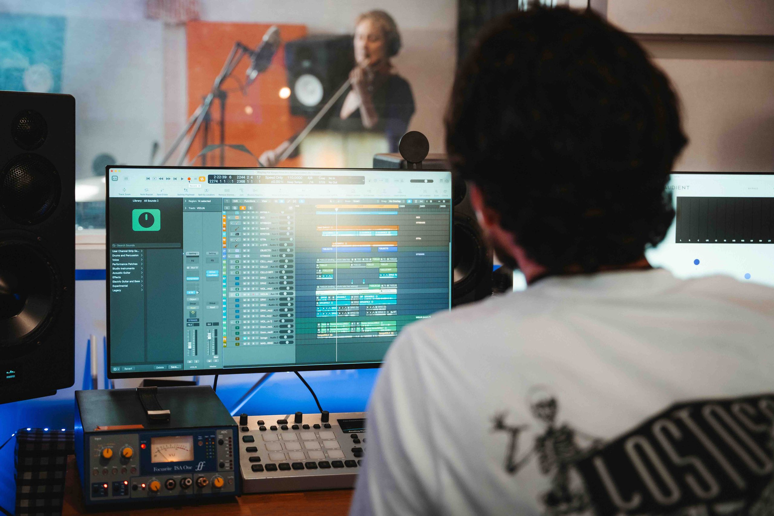 Recording a violin
